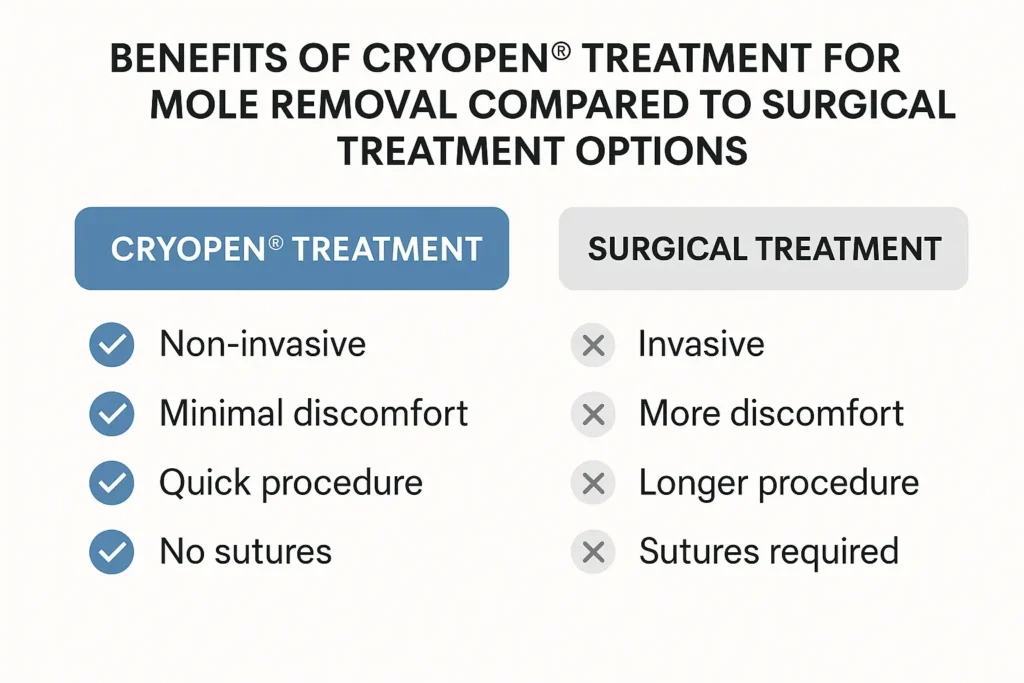 Benefits of professional mole-removal assessment at LA LIPO East Grinstead