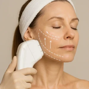 Woman having HI-FU to reduce wrinkles call LA LIPO East Grinstead Now!