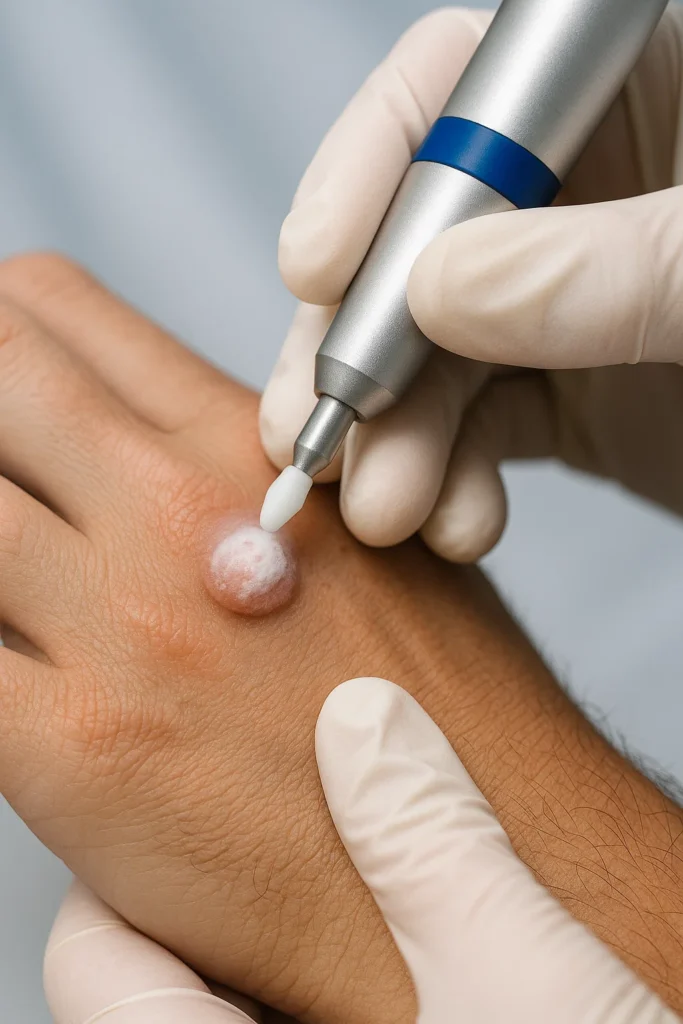 example of wart removal East Grinstead using cryopen