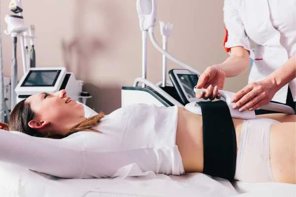 woman having body sculpting to help improve her body image and her mental health East Grinstead